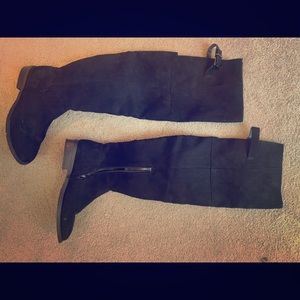 Black over the knee suede women’s boot